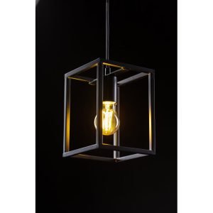 LUBINIS ŠVIESTUVAS DIU,3598, AC220-240V,50/60HZ,1*E27,IP20,15CMX15XMX20CM,VIENVIETIS, JUODAS - Image 2