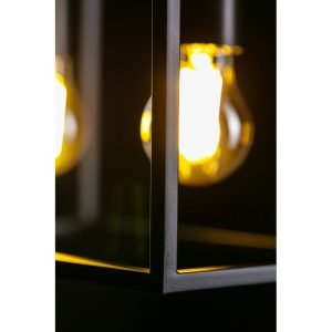 LUBINIS ŠVIESTUVAS DIU2,3628,AC220-240V,50/60HZ,2*E27,IP20,30CMX18CMX20CM,DVIGUBAS, JUODAS - Image 3