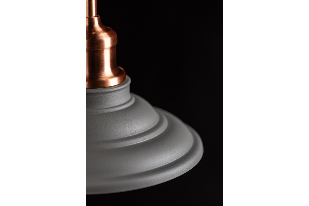 LUBINIS ŠVIESTUVAS LORET M,8854,AC220-240V,50/60HZ,1*E27,MAKS.40W, SKERSMUO 20,5CM,IP20, VIENVIETIS, PILKAS - Image 2