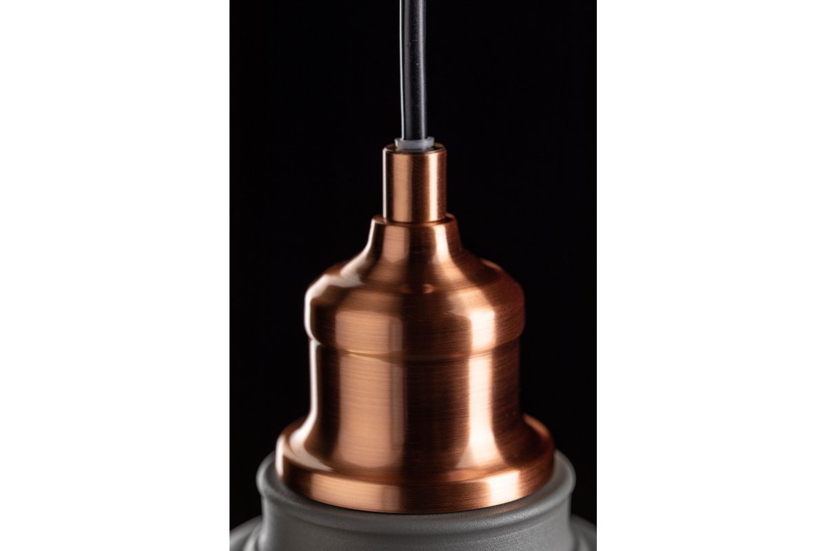 LUBINIS ŠVIESTUVAS LORET M,8854,AC220-240V,50/60HZ,1*E27,MAKS.40W, SKERSMUO 20,5CM,IP20, VIENVIETIS, PILKAS - Image 3