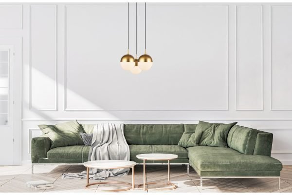 LUBINIS ŠVIESTUVAS ABIES,7597,AC220-240V,50/60HZ,3*E27,IP20,TRIGUBAS, AUKSINIS