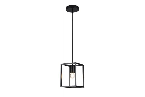 LUBINIS ŠVIESTUVAS DIU,3598, AC220-240V,50/60HZ,1*E27,IP20,15CMX15XMX20CM,VIENVIETIS, JUODAS