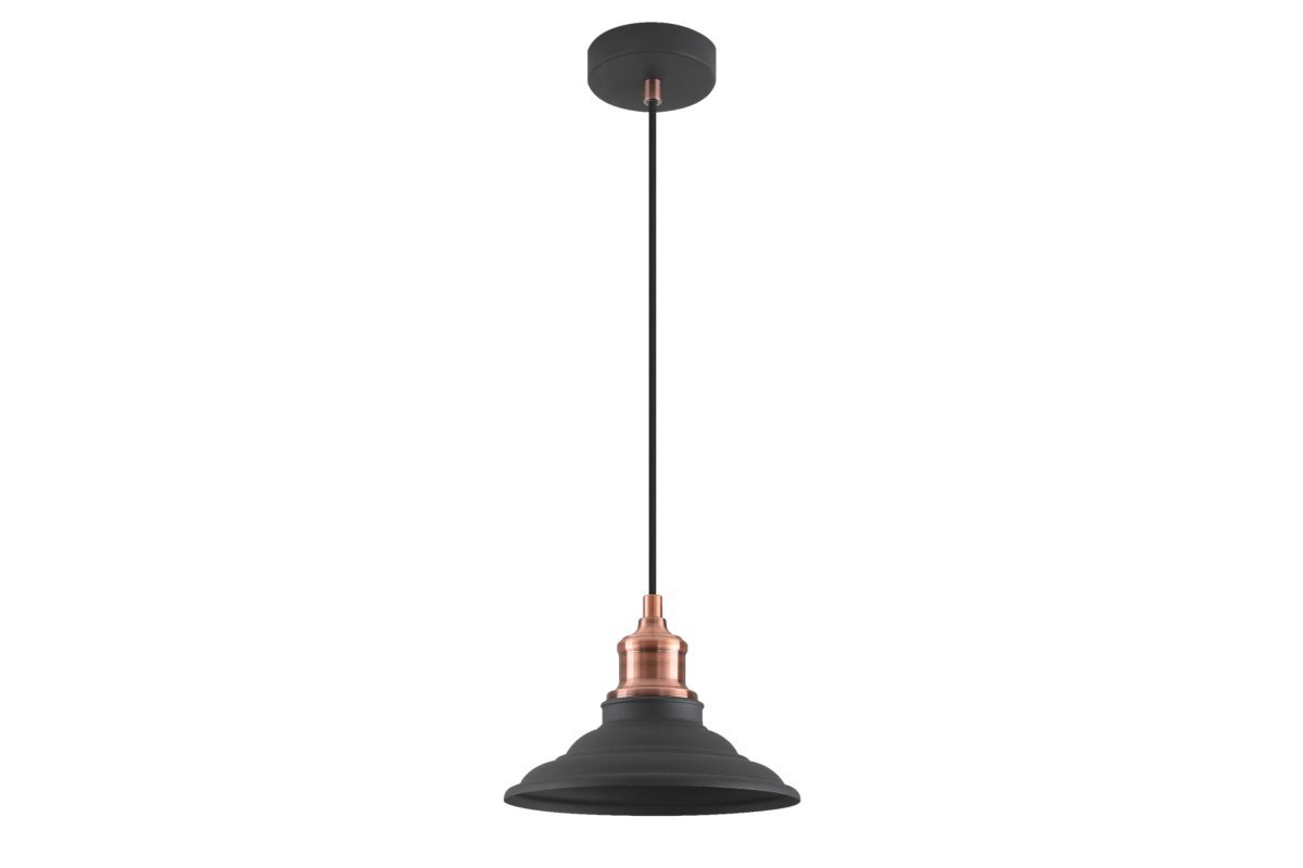 LUBINIS ŠVIESTUVAS LORET M,8731,AC220-240V,50/60HZ,1*E27,MAKS.40W, SKERSMUO 20,5CM,IP20, VIENVIETIS, JUODAS - Image 2