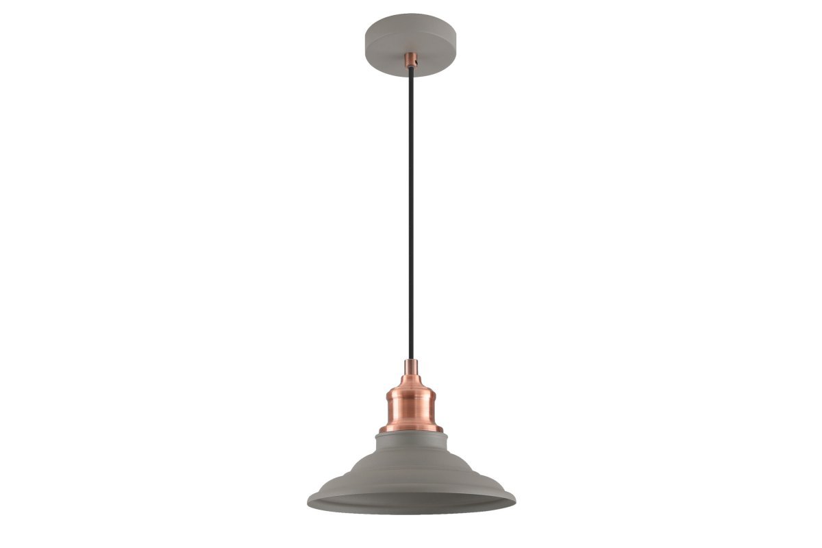 LUBINIS ŠVIESTUVAS LORET M,8854,AC220-240V,50/60HZ,1*E27,MAKS.40W, SKERSMUO 20,5CM,IP20, VIENVIETIS, PILKAS