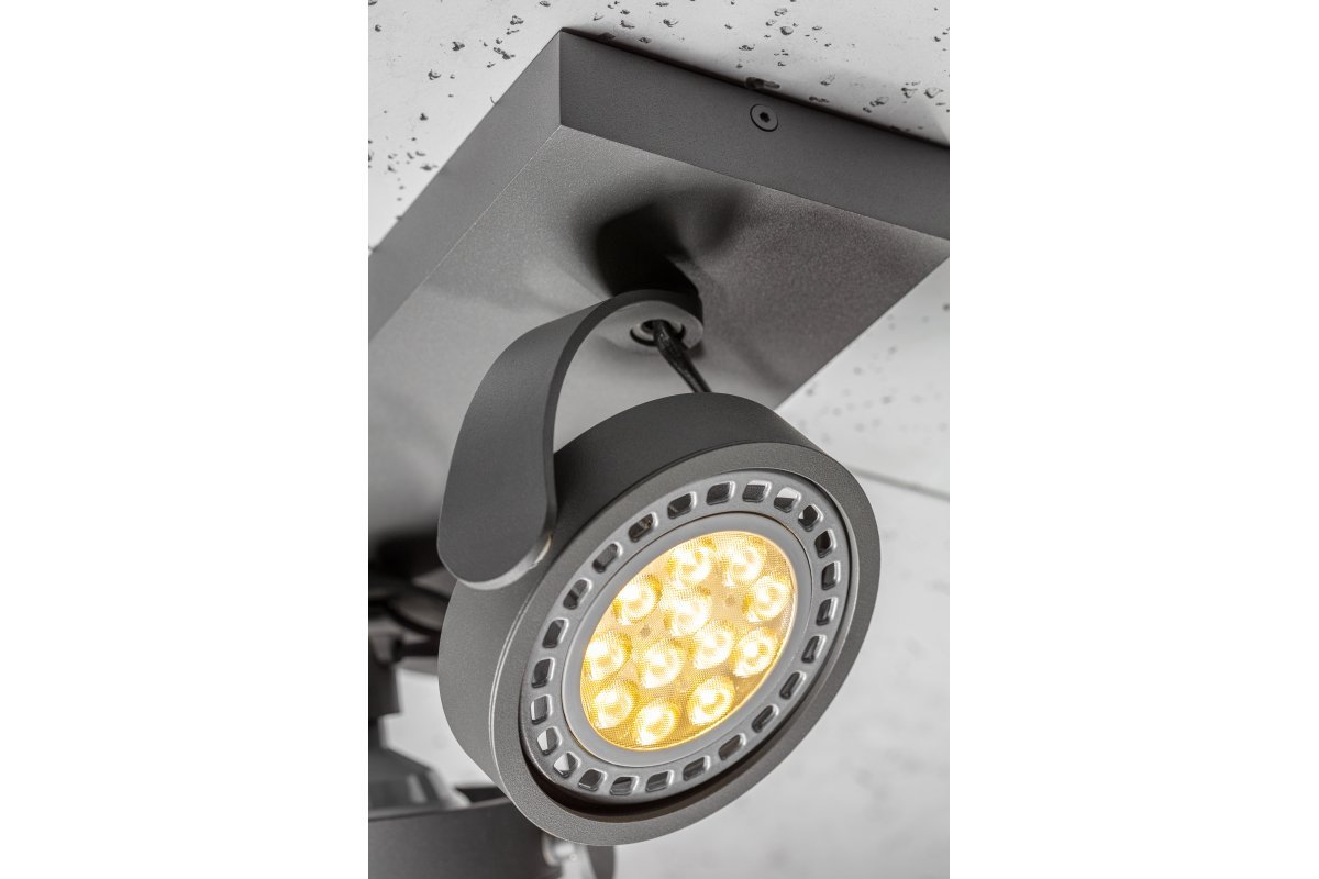 LUBINIS ŠVIESTUVAS WALLY,4304,AC220-240V, 50/60 HZ, IP 20,2*GU10,ES111,DVIGUBAS,GRAFITAS - Image 3