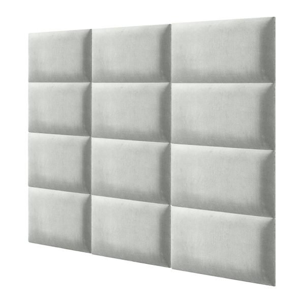 Magic Velvet Premium 3D - tamsiai pilka - Minkštos plokštės sieninis galvūgalis 60x30cm