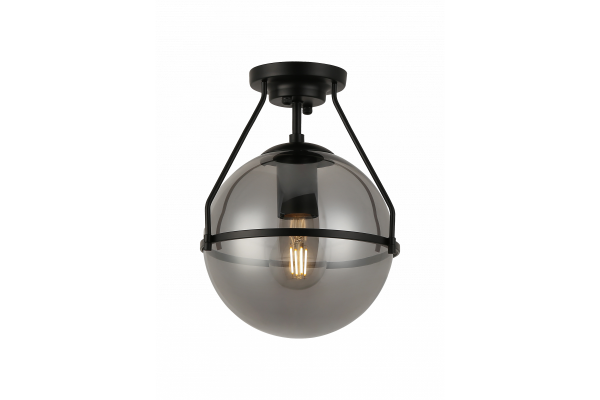 Lubinis šviestuvas Drop, Ø21cm, max 25W, juodas
