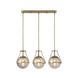 Lubinis šviestuvas Drop 3, ilgis 68cm, 3xE27, max 25W, auksinis - Image 2