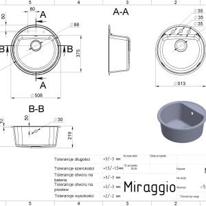 Virtuvės kriauklė MALIBU smėlio - Image 4