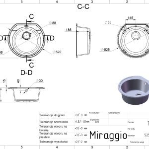 Virtuvės kriauklė TULUZA pilka - Image 4