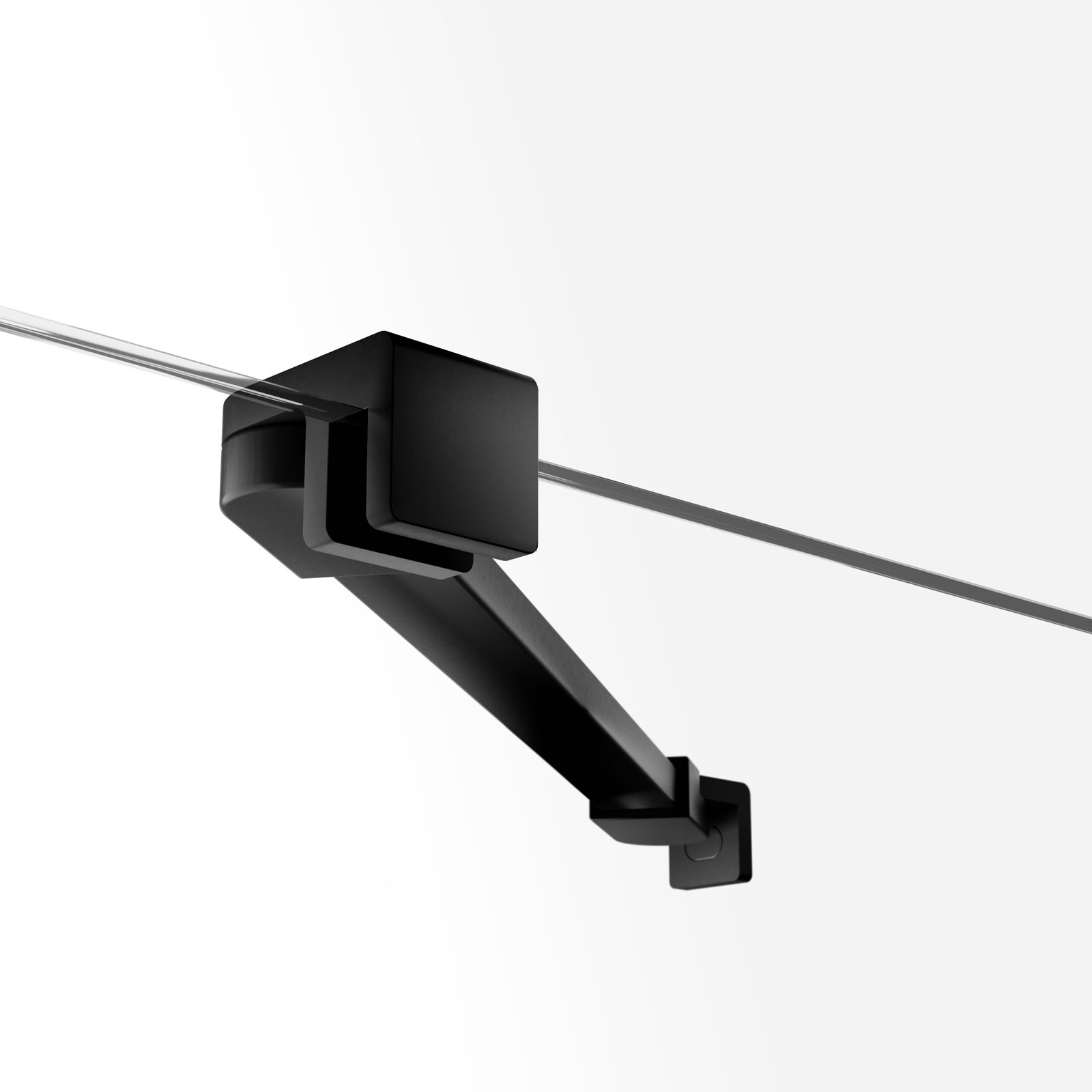 Dušo kabina Kalibra, vienos durys, juoda - Image 3