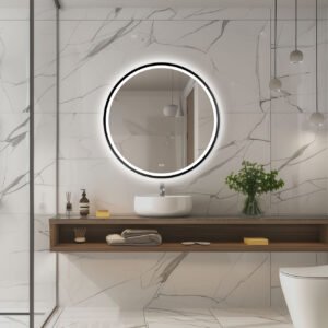 Orion LED ⌀60, juodas (šildomas)