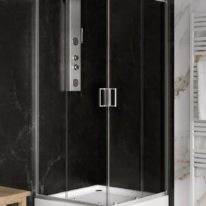 Dušo kabina Suvia, kvadratinė, skaidrus stiklas