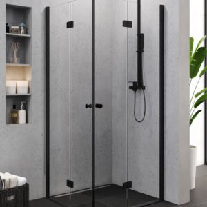 Dušo kabina Superia Black dvigubomis durimis